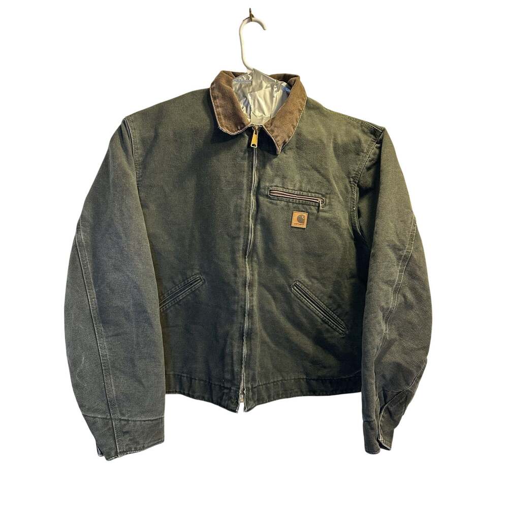 Carhartt J97 Detroit Jacket Men’s XL Regular Olive Canvas Blanket Lined